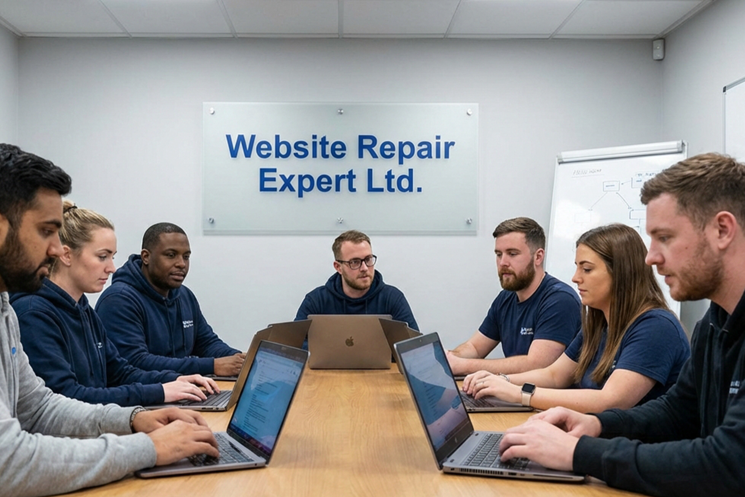 WordPress repair expert fixing a broken website